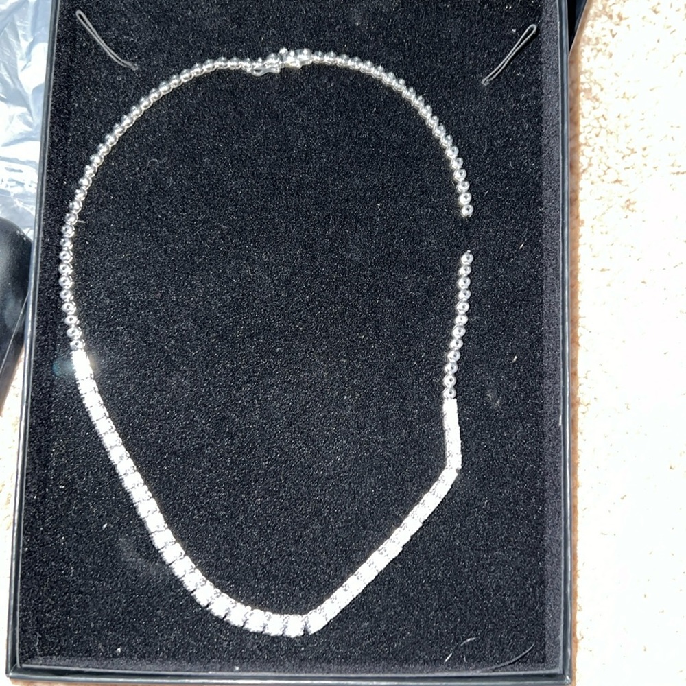 Sterling Silver Diamond necklace 1/3ct of diamonds